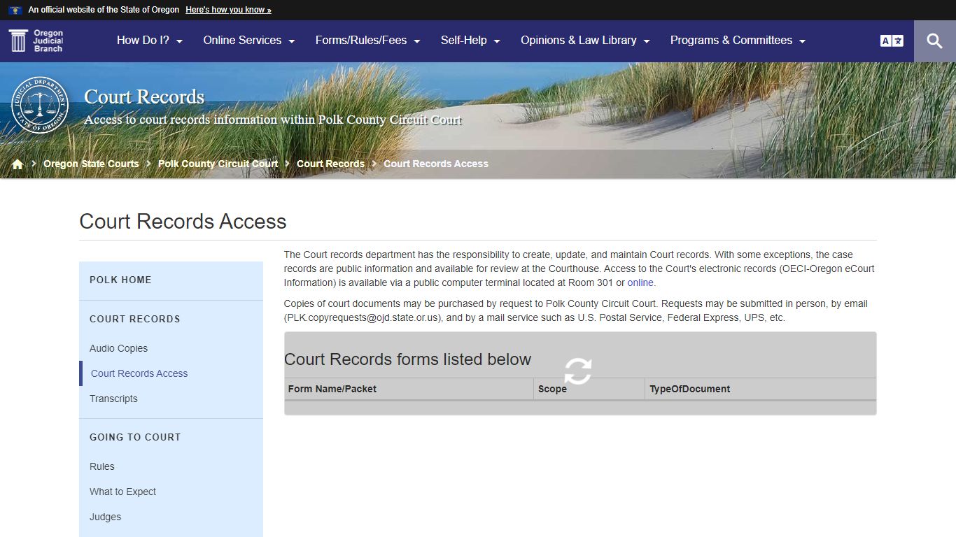 Court Records Access - Oregon Judicial Department